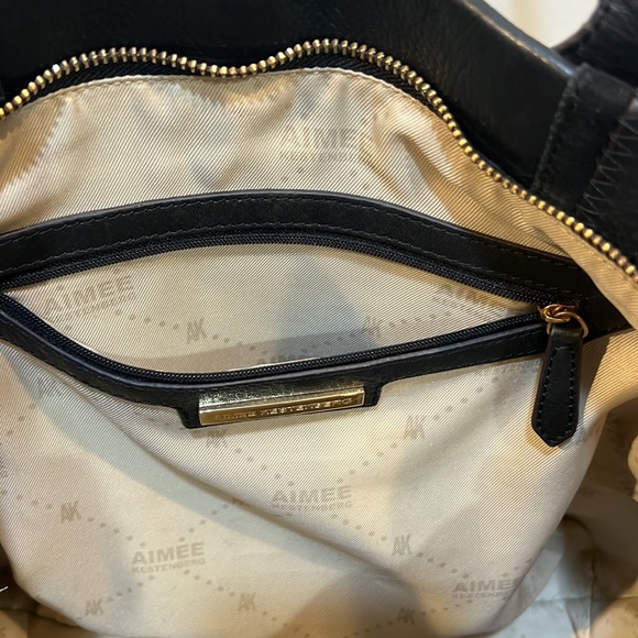 Aimee Kestenberg Leather Tote sample black rockstar festival Y2K - Picture 7 of 11